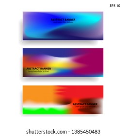 Abstract blurred gradient mesh background in bright rainbow colors. Colorful smooth banner template. Easy editable soft colored vector illustration in EPS10 without transparency. - Vector