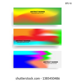Abstract blurred gradient mesh background in bright rainbow colors. Colorful smooth banner template. Easy editable soft colored vector illustration in EPS10 without transparency. - Vector