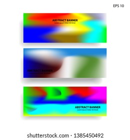 Abstract blurred gradient mesh background in bright rainbow colors. Colorful smooth banner template. Easy editable soft colored vector illustration in EPS10 without transparency. - Vector