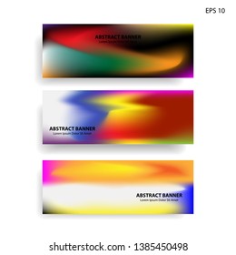 Abstract blurred gradient mesh background in bright rainbow colors. Colorful smooth banner template. Easy editable soft colored vector illustration in EPS10 without transparency. - Vector