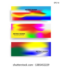 Abstract blurred gradient mesh background in bright rainbow colors. Colorful smooth banner template. Easy editable soft colored vector illustration in EPS10 without transparency. - Vector