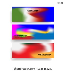 Abstract blurred gradient mesh background in bright rainbow colors. Colorful smooth banner template. Easy editable soft colored vector illustration in EPS10 without transparency. - Vector