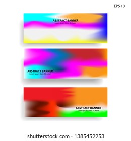 Abstract blurred gradient mesh background in bright rainbow colors. Colorful smooth banner template. Easy editable soft colored vector illustration in EPS10 without transparency. - Vector