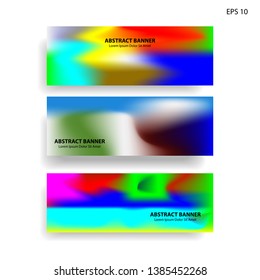 Abstract blurred gradient mesh background in bright rainbow colors. Colorful smooth banner template. Easy editable soft colored vector illustration in EPS10 without transparency. - Vector