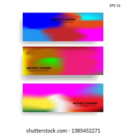 Abstract blurred gradient mesh background in bright rainbow colors. Colorful smooth banner template. Easy editable soft colored vector illustration in EPS10 without transparency. - Vector
