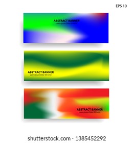 Abstract blurred gradient mesh background in bright rainbow colors. Colorful smooth banner template. Easy editable soft colored vector illustration in EPS10 without transparency. - Vector