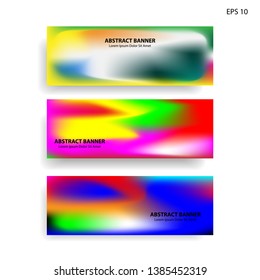 Abstract blurred gradient mesh background in bright rainbow colors. Colorful smooth banner template. Easy editable soft colored vector illustration in EPS10 without transparency. - Vector