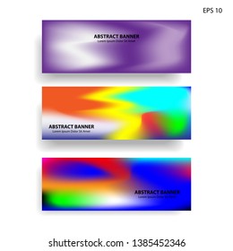 Abstract blurred gradient mesh background in bright rainbow colors. Colorful smooth banner template. Easy editable soft colored vector illustration in EPS10 without transparency. - Vector