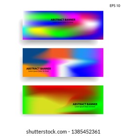 Abstract blurred gradient mesh background in bright rainbow colors. Colorful smooth banner template. Easy editable soft colored vector illustration in EPS10 without transparency. - Vector