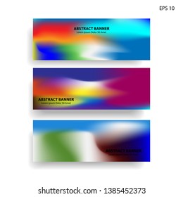 Abstract blurred gradient mesh background in bright rainbow colors. Colorful smooth banner template. Easy editable soft colored vector illustration in EPS10 without transparency. - Vector
