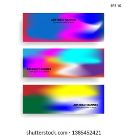 Abstract blurred gradient mesh background in bright rainbow colors. Colorful smooth banner template. Easy editable soft colored vector illustration in EPS10 without transparency. - Vector