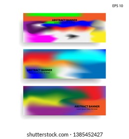 Abstract blurred gradient mesh background in bright rainbow colors. Colorful smooth banner template. Easy editable soft colored vector illustration in EPS10 without transparency. - Vector