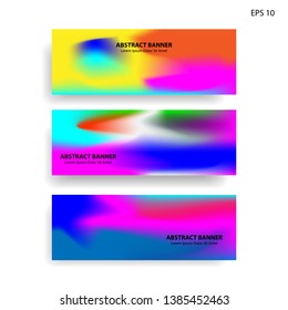 Abstract blurred gradient mesh background in bright rainbow colors. Colorful smooth banner template. Easy editable soft colored vector illustration in EPS10 without transparency. - Vector