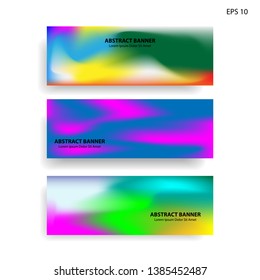 Abstract blurred gradient mesh background in bright rainbow colors. Colorful smooth banner template. Easy editable soft colored vector illustration in EPS10 without transparency. - Vector