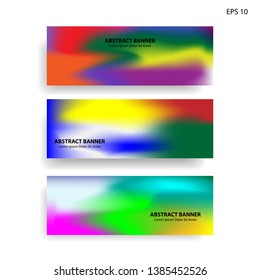 Abstract blurred gradient mesh background in bright rainbow colors. Colorful smooth banner template. Easy editable soft colored vector illustration in EPS10 without transparency. - Vector