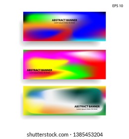 Abstract blurred gradient mesh background in bright rainbow colors. Colorful smooth banner template. Easy editable soft colored vector illustration in EPS10 without transparency. - Vector