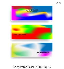 Abstract blurred gradient mesh background in bright rainbow colors. Colorful smooth banner template. Easy editable soft colored vector illustration in EPS10 without transparency. - Vector