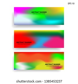 Abstract blurred gradient mesh background in bright rainbow colors. Colorful smooth banner template. Easy editable soft colored vector illustration in EPS10 without transparency. - Vector