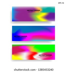 Abstract blurred gradient mesh background in bright rainbow colors. Colorful smooth banner template. Easy editable soft colored vector illustration in EPS10 without transparency. - Vector