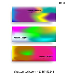 Abstract blurred gradient mesh background in bright rainbow colors. Colorful smooth banner template. Easy editable soft colored vector illustration in EPS10 without transparency. - Vector