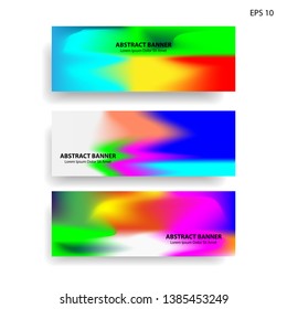 Abstract blurred gradient mesh background in bright rainbow colors. Colorful smooth banner template. Easy editable soft colored vector illustration in EPS10 without transparency. - Vector