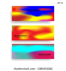 Abstract blurred gradient mesh background in bright rainbow colors. Colorful smooth banner template. Easy editable soft colored vector illustration in EPS10 without transparency. - Vector