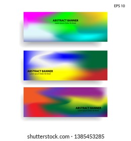 Abstract blurred gradient mesh background in bright rainbow colors. Colorful smooth banner template. Easy editable soft colored vector illustration in EPS10 without transparency. - Vector