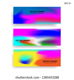 Abstract blurred gradient mesh background in bright rainbow colors. Colorful smooth banner template. Easy editable soft colored vector illustration in EPS10 without transparency. - Vector