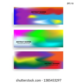 Abstract blurred gradient mesh background in bright rainbow colors. Colorful smooth banner template. Easy editable soft colored vector illustration in EPS10 without transparency. - Vector