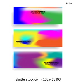 Abstract blurred gradient mesh background in bright rainbow colors. Colorful smooth banner template. Easy editable soft colored vector illustration in EPS10 without transparency. - Vector