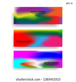 Abstract blurred gradient mesh background in bright rainbow colors. Colorful smooth banner template. Easy editable soft colored vector illustration in EPS10 without transparency. - Vector