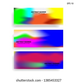 Abstract blurred gradient mesh background in bright rainbow colors. Colorful smooth banner template. Easy editable soft colored vector illustration in EPS10 without transparency. - Vector