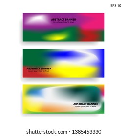 Abstract blurred gradient mesh background in bright rainbow colors. Colorful smooth banner template. Easy editable soft colored vector illustration in EPS10 without transparency. - Vector