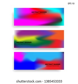 Abstract blurred gradient mesh background in bright rainbow colors. Colorful smooth banner template. Easy editable soft colored vector illustration in EPS10 without transparency. - Vector