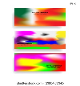 Abstract blurred gradient mesh background in bright rainbow colors. Colorful smooth banner template. Easy editable soft colored vector illustration in EPS10 without transparency. - Vector