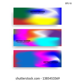 Abstract blurred gradient mesh background in bright rainbow colors. Colorful smooth banner template. Easy editable soft colored vector illustration in EPS10 without transparency. - Vector