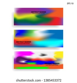Abstract blurred gradient mesh background in bright rainbow colors. Colorful smooth banner template. Easy editable soft colored vector illustration in EPS10 without transparency. - Vector