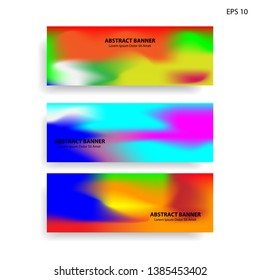 Abstract blurred gradient mesh background in bright rainbow colors. Colorful smooth banner template. Easy editable soft colored vector illustration in EPS10 without transparency. - Vector