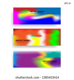 Abstract blurred gradient mesh background in bright rainbow colors. Colorful smooth banner template. Easy editable soft colored vector illustration in EPS10 without transparency. - Vector