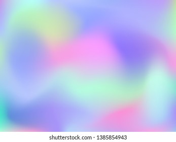 Abstract blurred gradient mesh background. Colorful smooth banner template.Trendy creative vector. Intense blank Holographic spectrum gradient for cover.