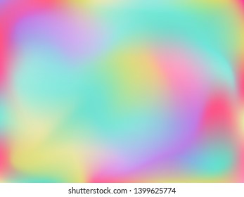 Abstract blurred gradient mesh background. Colorful smooth banner template.Trendy creative vector. Intense blank Holographic spectrum gradient for cover.