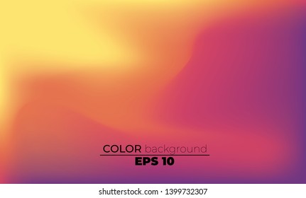 Abstract blurred gradient mesh background in bright summer colors. Colorful smooth. Easy editable soft colored vector illustration, Suitable For Wallpaper, Banner, Background, Card, Book Illustration,