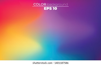 Abstract blurred gradient mesh background in bright Colorful smooth. Easy editable soft colored vector illustration, Suitable For Wallpaper, Banner, Background, Card, Book Illustration, landing page