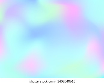 Abstract blurred gradient mesh background. Colorful smooth banner template.Trendy creative vector. Intense blank Holographic spectrum gradient for cover.