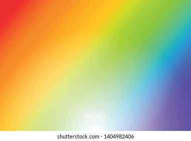 Abstract blurred gradient mesh background bright rainbow colors. Colorful smooth soft banner template. Creative vibrant vector illustration