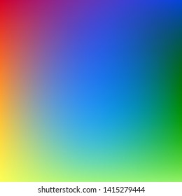 Abstract blurred gradient mesh background. Trendy bright rainbow colors. Modern colorful smooth banner template. Easy editable soft colored vector illustration