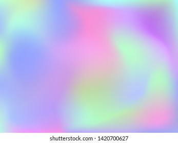 Abstract blurred gradient mesh background. Colorful smooth banner template.Trendy creative vector. Intense blank Holographic spectrum gradient for cover.
