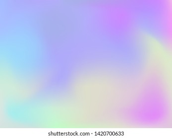 Abstract blurred gradient mesh background. Colorful smooth banner template.Trendy creative vector. Intense blank Holographic spectrum gradient for cover.