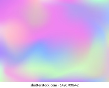 Abstract blurred gradient mesh background. Colorful smooth banner template.Trendy creative vector. Intense blank Holographic spectrum gradient for cover.