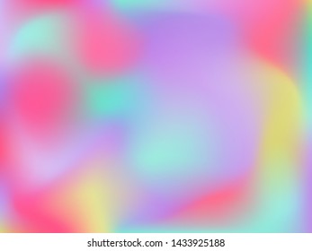 Abstract blurred gradient mesh background. Colorful smooth banner template.Trendy creative vector. Intense blank Holographic spectrum gradient for cover.